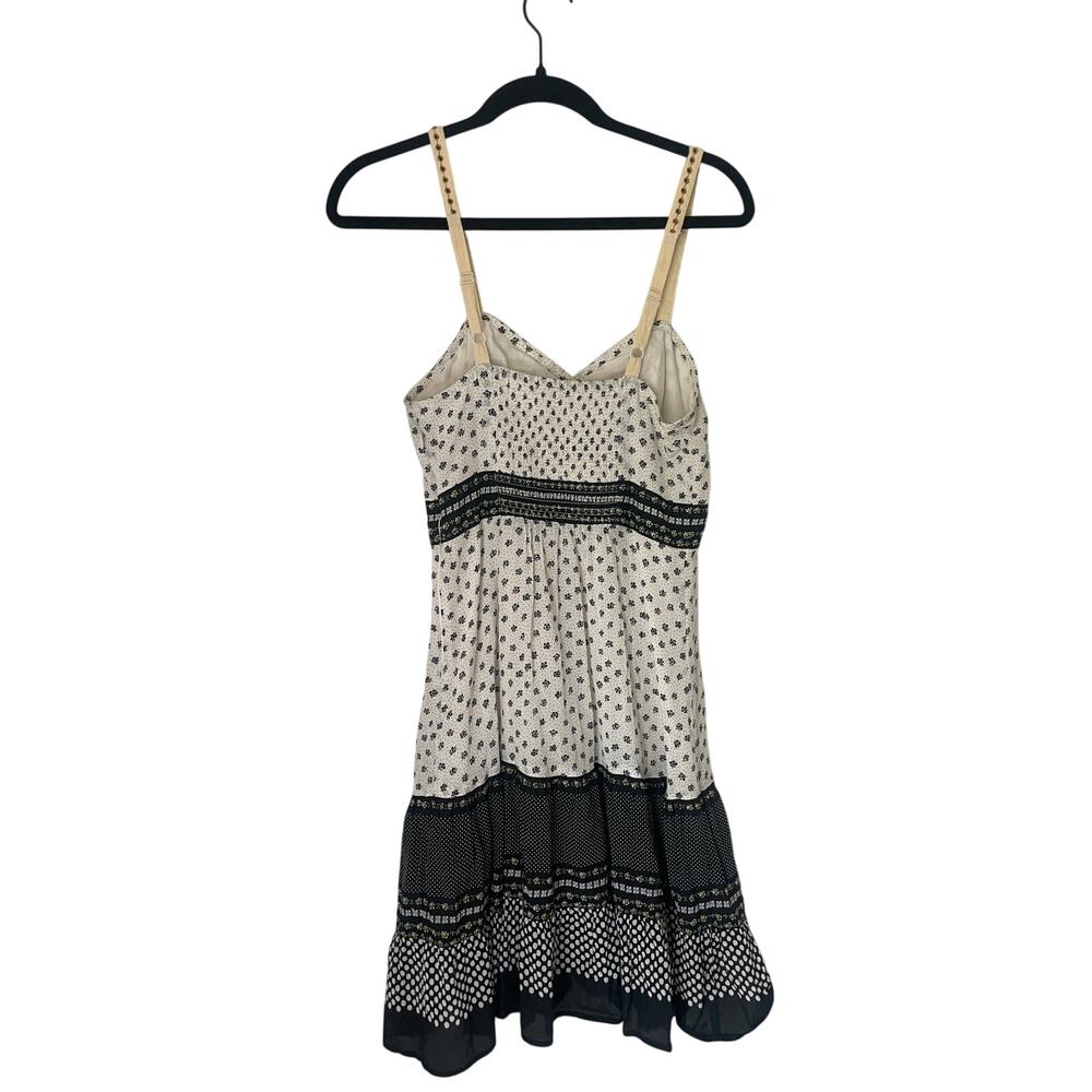 Free People Cream and Black Printed Mini Dress - Picture 3 of 6